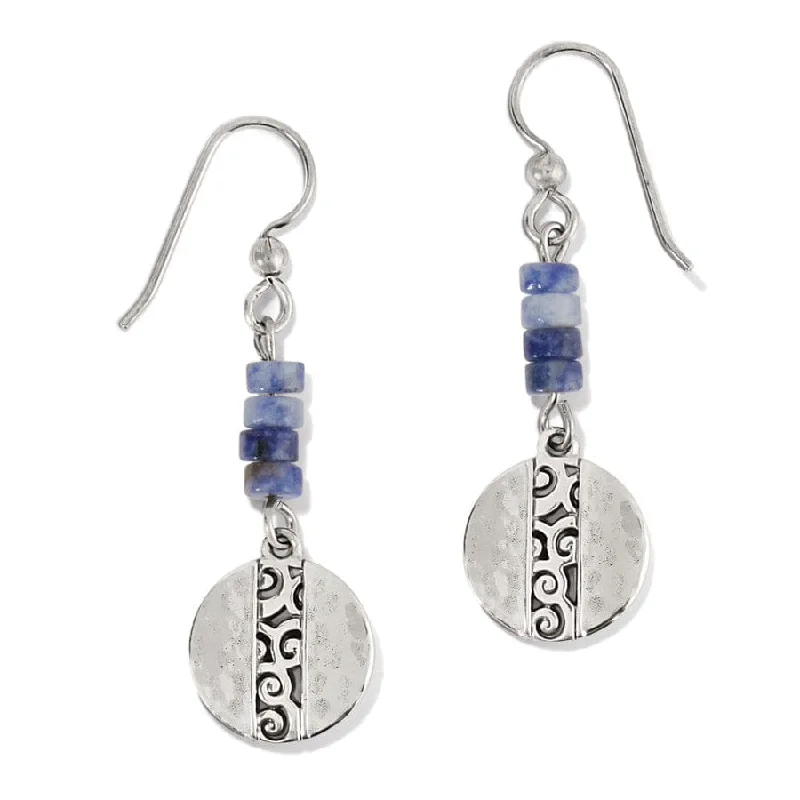 Hoop earrings with resin accents for a bold and colorful design-Mingle Shores Beaded Disc French Wire Earrings