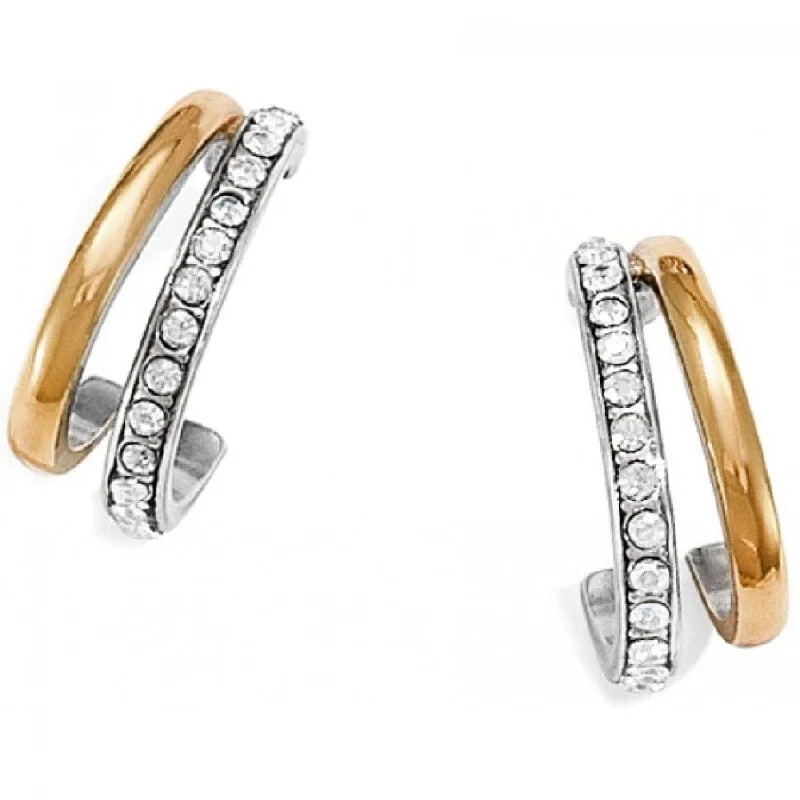 Hoop earrings with textured finishes for a vintage and classic style-Neptune's Rings Medium Post Hoop Earrings