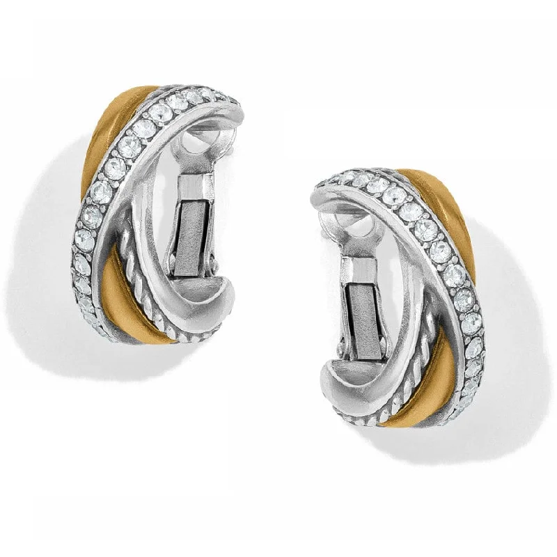 Hoop earrings with rhinestone embellishments for a glamorous and sparkling look-Neptune's Rings Post Hoop Earrings