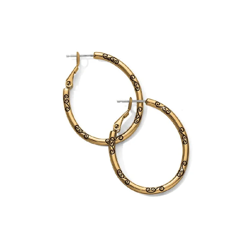 Hoop earrings with polished silver finish for a shiny, modern appeal-Oval Hoop Charm Earrings