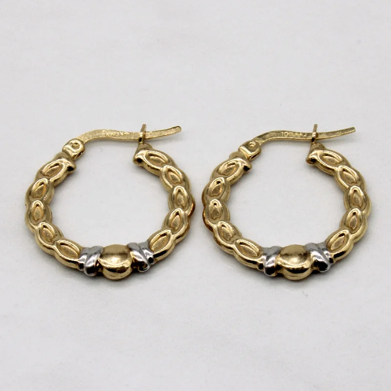 Best hoop earrings with blackened metal for an edgy and bold appearance-Patterned Hoop Earrings |