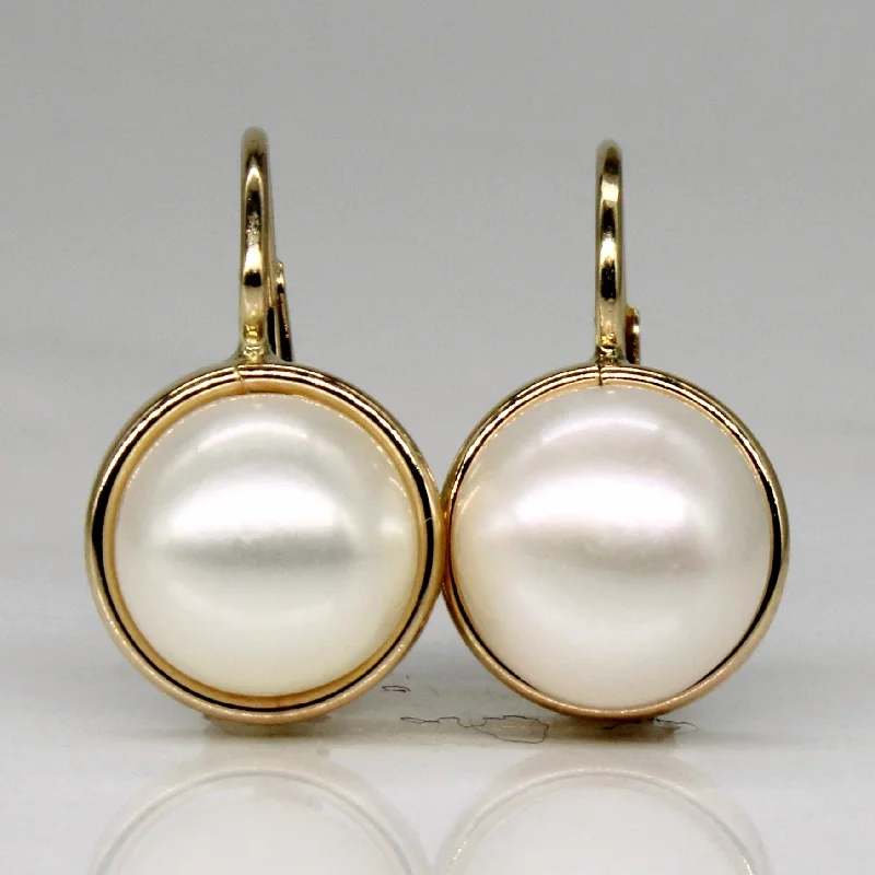 Best hoop earrings with floral designs for a feminine and delicate look-Button Pearl Earrings |