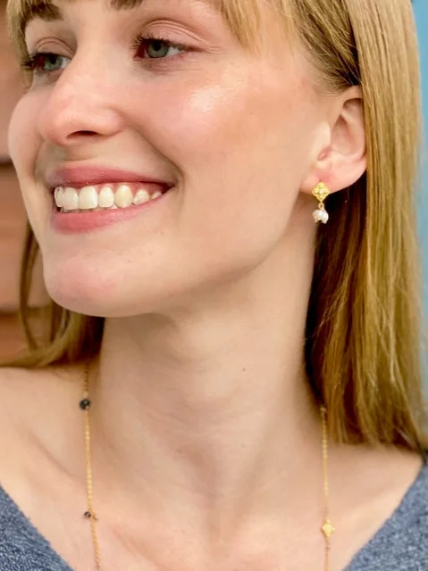 Best hoop earrings with gold-plated finishes for an affordable luxury vibe-Pearl Tassel Dangles