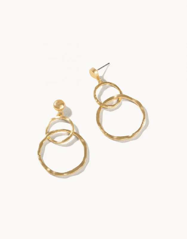 Hoop earrings with oversized pearl accents for a statement-making look-Ring Toss Earrings