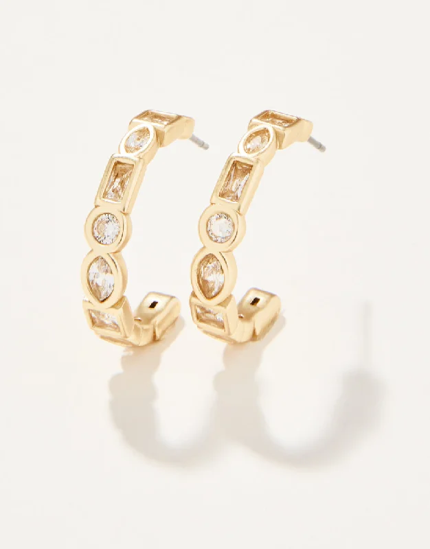 Hoop earrings with luxe velvet finishes for a rich and luxurious touch-Shine Bright Hoop Earrings