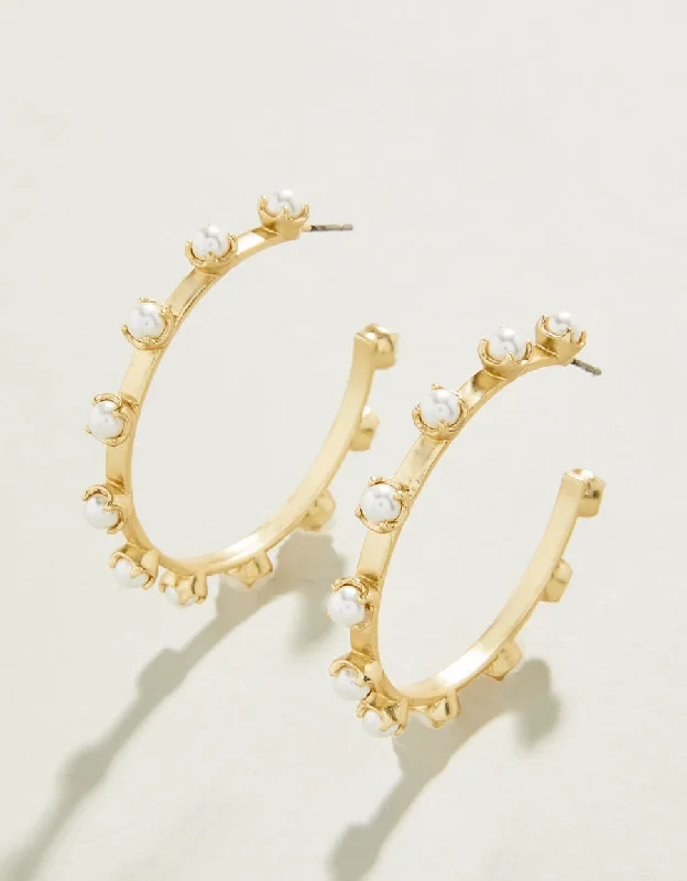 Best hoop earrings with geometric hexagon shapes for a modern, angular look-Stand Out Hoop Earrings