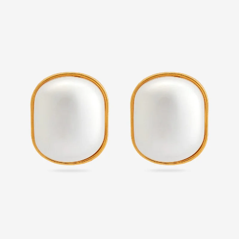 Best hoop earrings with oval shapes for a unique and elongated design-Trendy Pearl Earring 174199