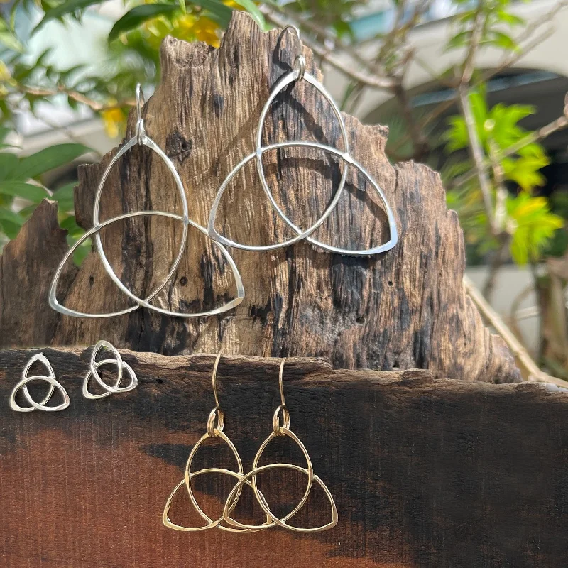 Best hoop earrings with geometric triangle shapes for a modern, chic design-Trinity Knot Earrings