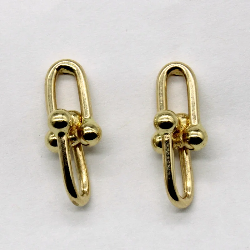 Hoop earrings with textured gold for a refined and sophisticated aesthetic-Gold Drop Hard Wear Inspired 18k Earrings