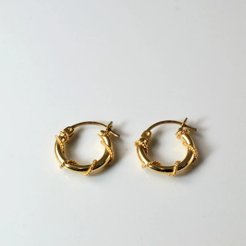 Best hoop earrings with minimal embellishments for a sleek and modern look-Yellow Gold Huggie Earrings