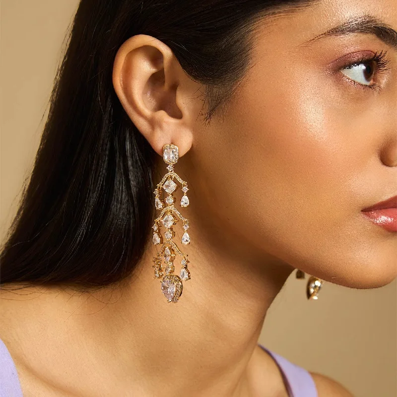 Best hoop earrings with vintage coins for a retro, antique-inspired style-Zircon Earring 175197