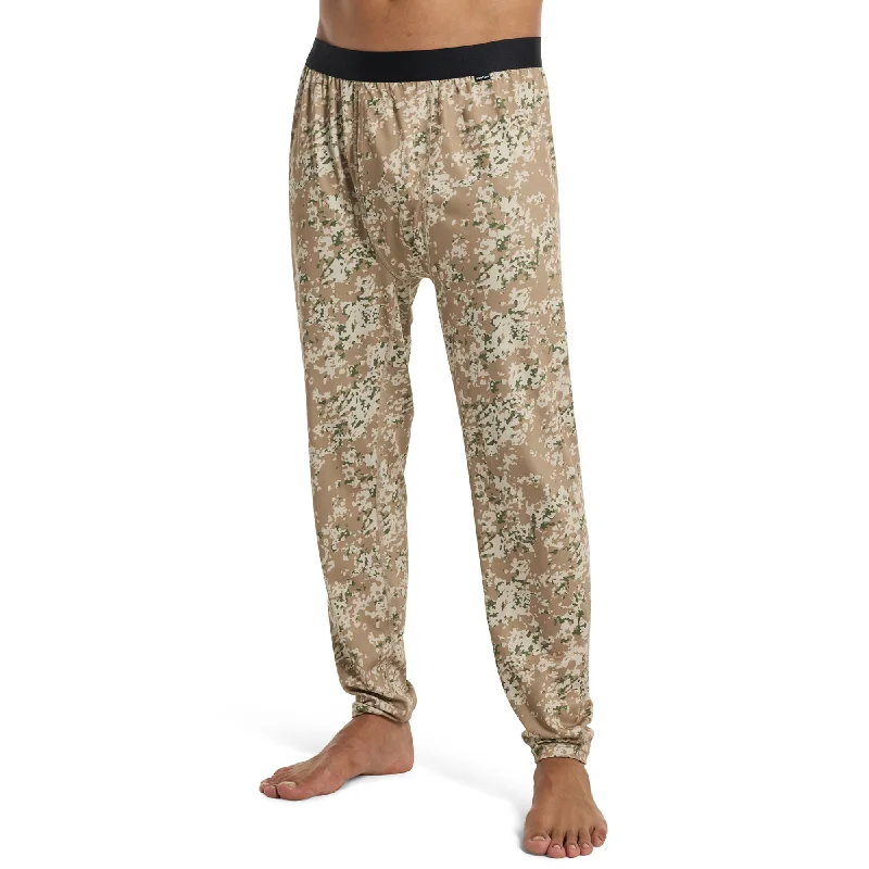 Cozy fleece pants for cold winter nights -Burton Mens Midweight Base Layer Pants