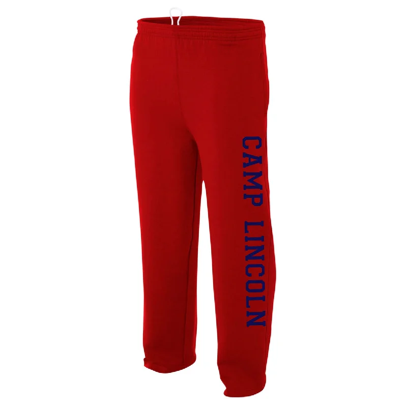 Formal suit pants for wedding guest elegance -Camp Lincoln Open Bottom Performance Sweatpants