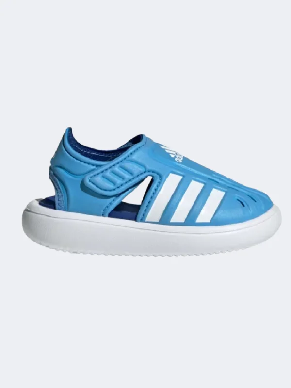 Fashionable sandals for men with athletic-inspired design and lightweight feel-Adidas Infant Boys Sportswear Sandals Blue Burst/White