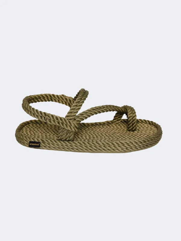 Casual sandals for women with thong design and padded footbed for everyday comfort-Bohonomad Hawaii Rope Women Lifestyle Sandals Khaki