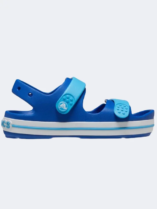 Fashionable sandals for women with animal print and chic buckle accents-Crocs Crocband Cruiser Kids Lifestyle Sandals Blue Bolt/Venetian