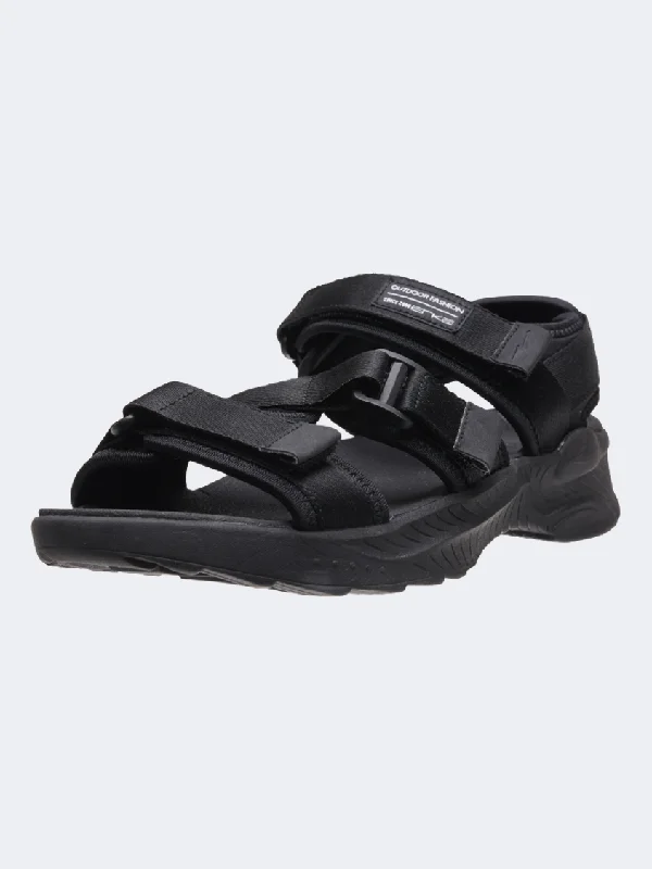 Trendy sandals for men with breathable fabric and adjustable straps for summer wear-Erke  Men Lifestyle Sandals Black