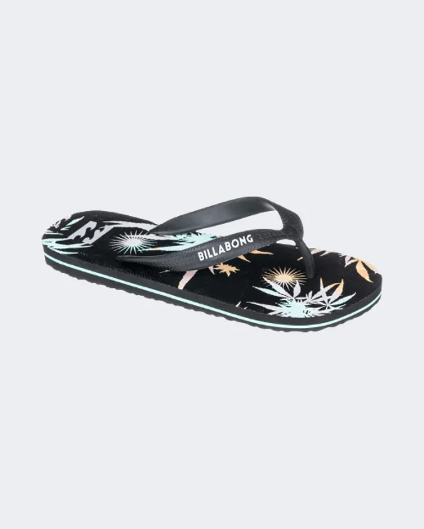 Comfortable sandals for women with plush straps and flexible soles for daily use-Billabong Tides Print Boys Beach Sandals Black C2Ff12Bip2-0019