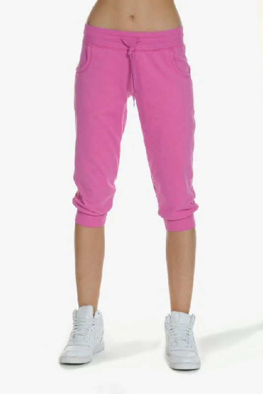 Vintage denim pants for timeless rugged style -Bodytalk Women's Lifestyle Capri 3/4 Pants Blush 1181-900109