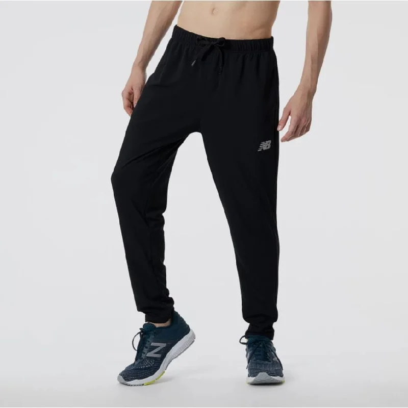 Slim-fit dress pants for sharp evening events -New Balance Knit Track Men Performance Pants Black