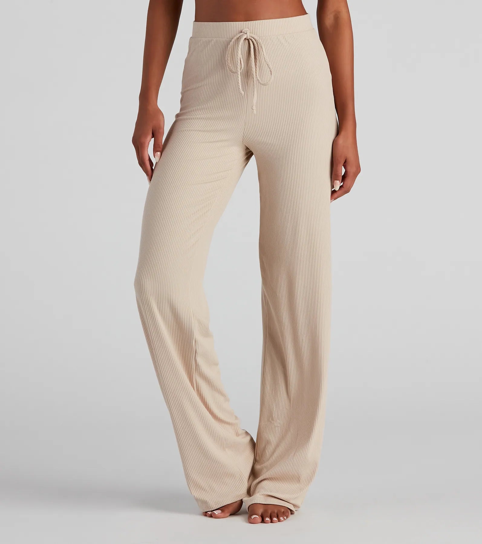 Cozy sweatpants pants for lazy Sunday mornings -Lounge Goals Wide Leg PJ Pants