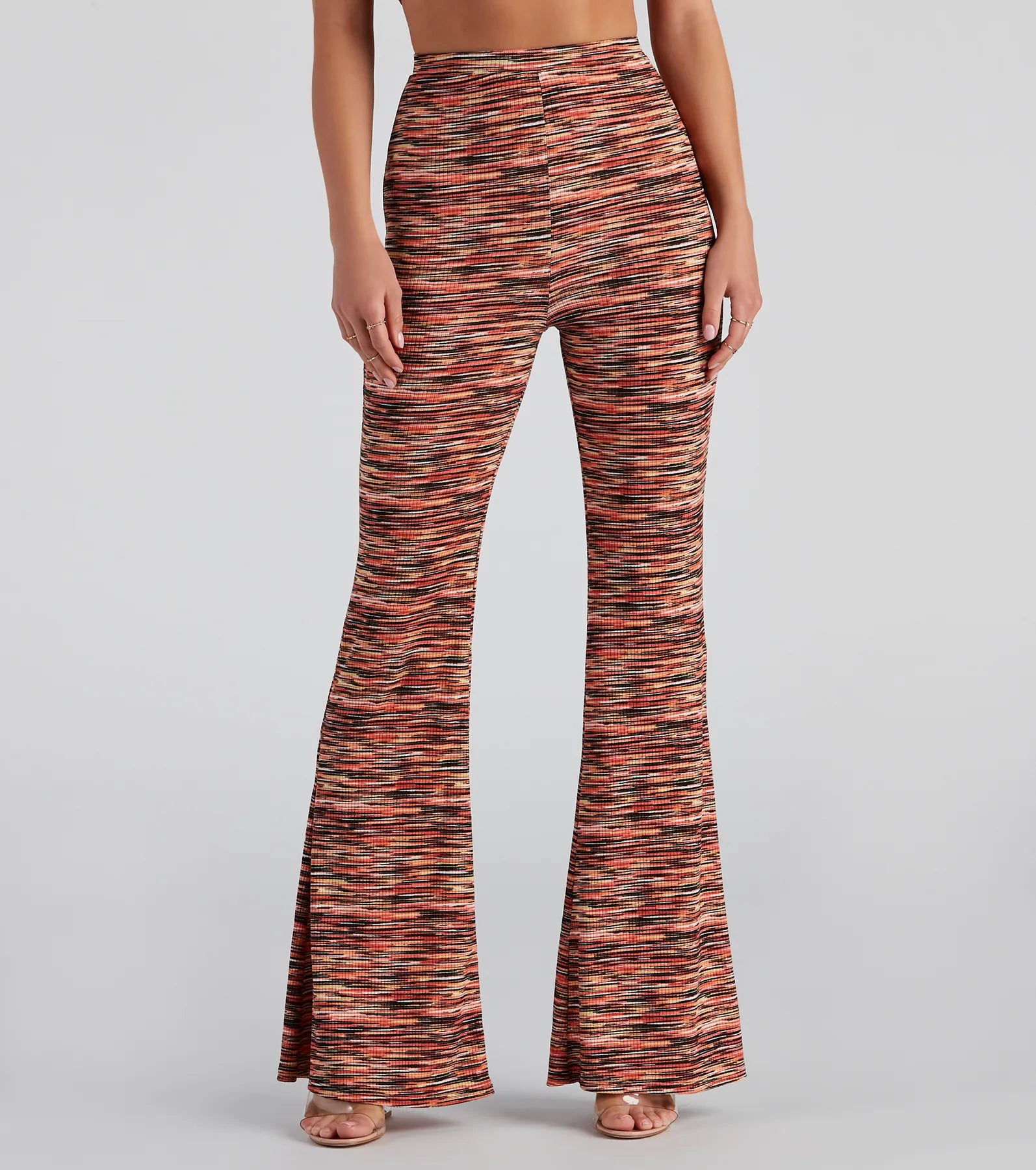 Retro bell-bottom pants for 70s-inspired fashion -Sassy Knits Flare Pants